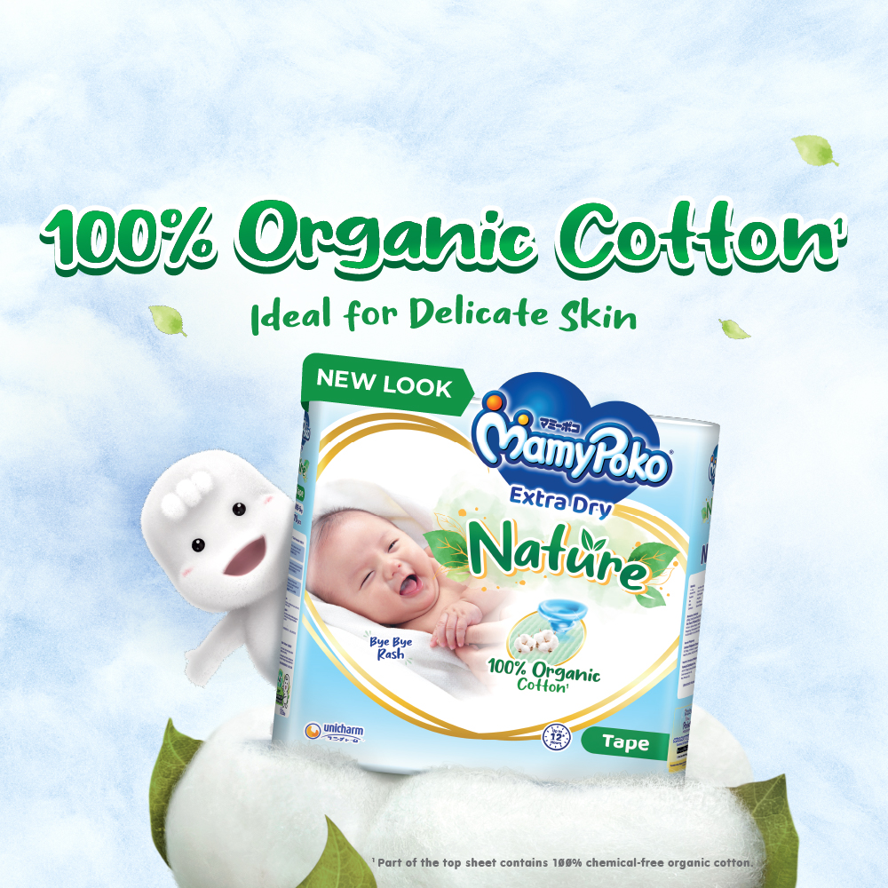 MamyPoko Extra Dry Skin with Organic Cotton